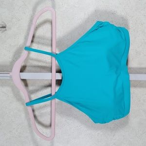 04168 Athleta turquoise racerback cropped athletic top M